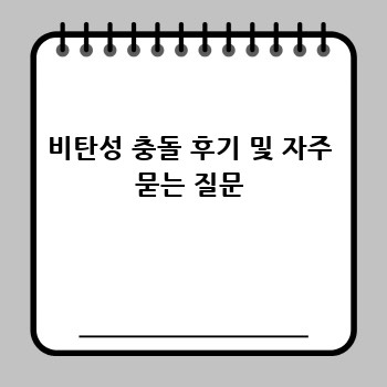비탄성 충돌 후기 및 자주 묻는 질문