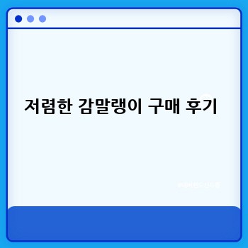 저렴한 감말랭이 구매 후기