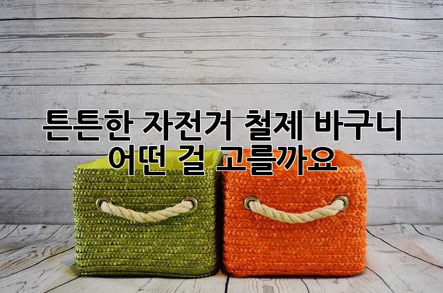 튼튼한 자전거 철제 바구니, 어떤 걸 고를까요?