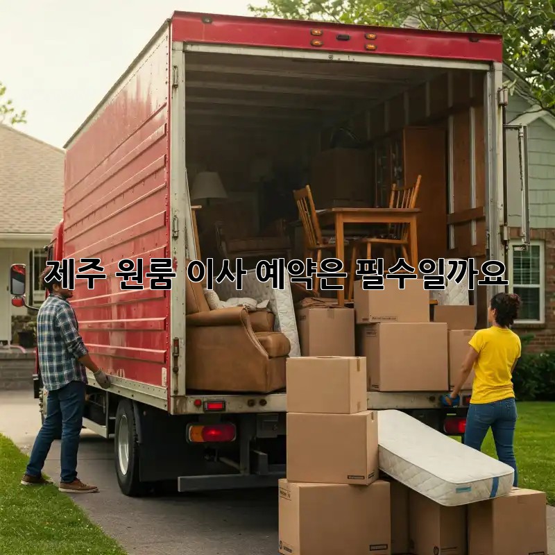 제주 원룸 이사, 예약은 필수일까요? 🤔