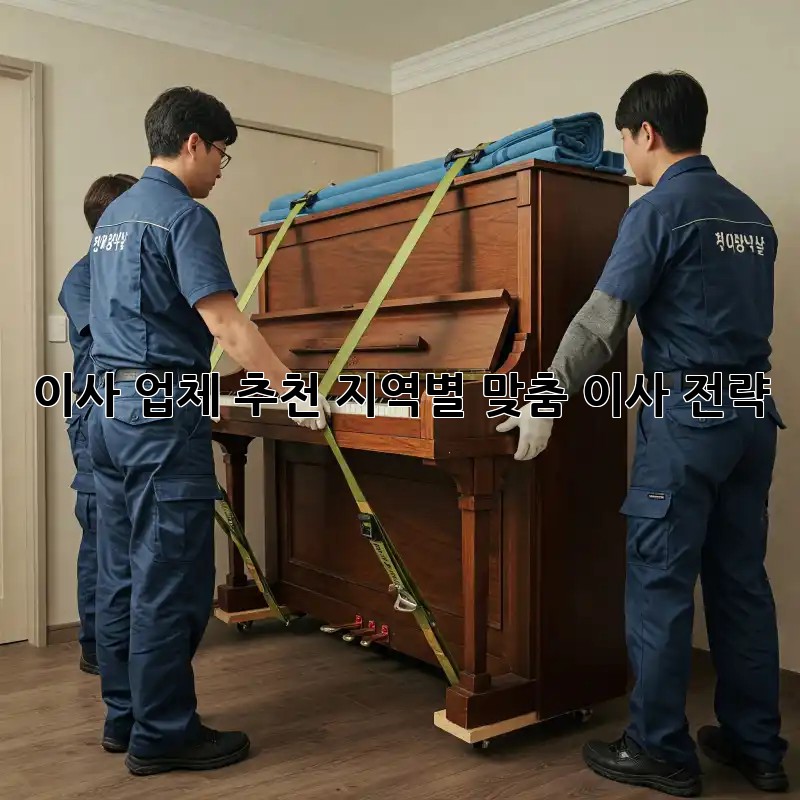 이사 업체 추천: 지역별 맞춤 이사 전략