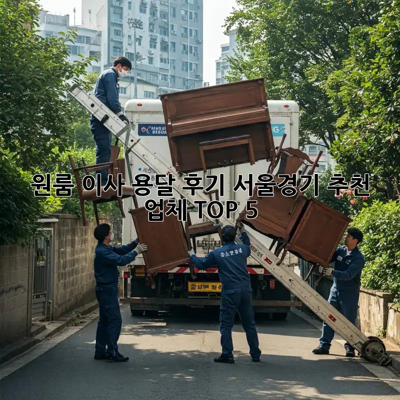 원룸 이사 용달 후기: 서울/경기 추천 업체 TOP 5